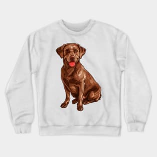 Valentine Labrador Retriever Shaped Chocolate Crewneck Sweatshirt